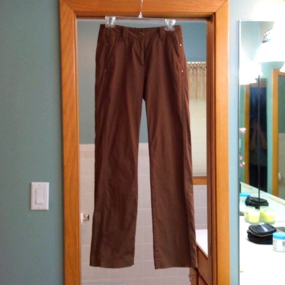 ELLIOTT LAUREN BROWN STRAIGHT LEG PANT